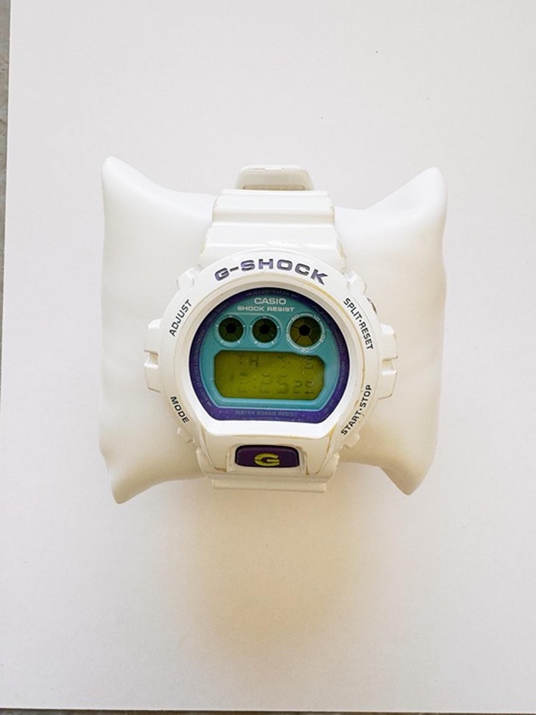 Casio GShock Dw6900cs White Crazy Colors Watch Purple Teal  Running